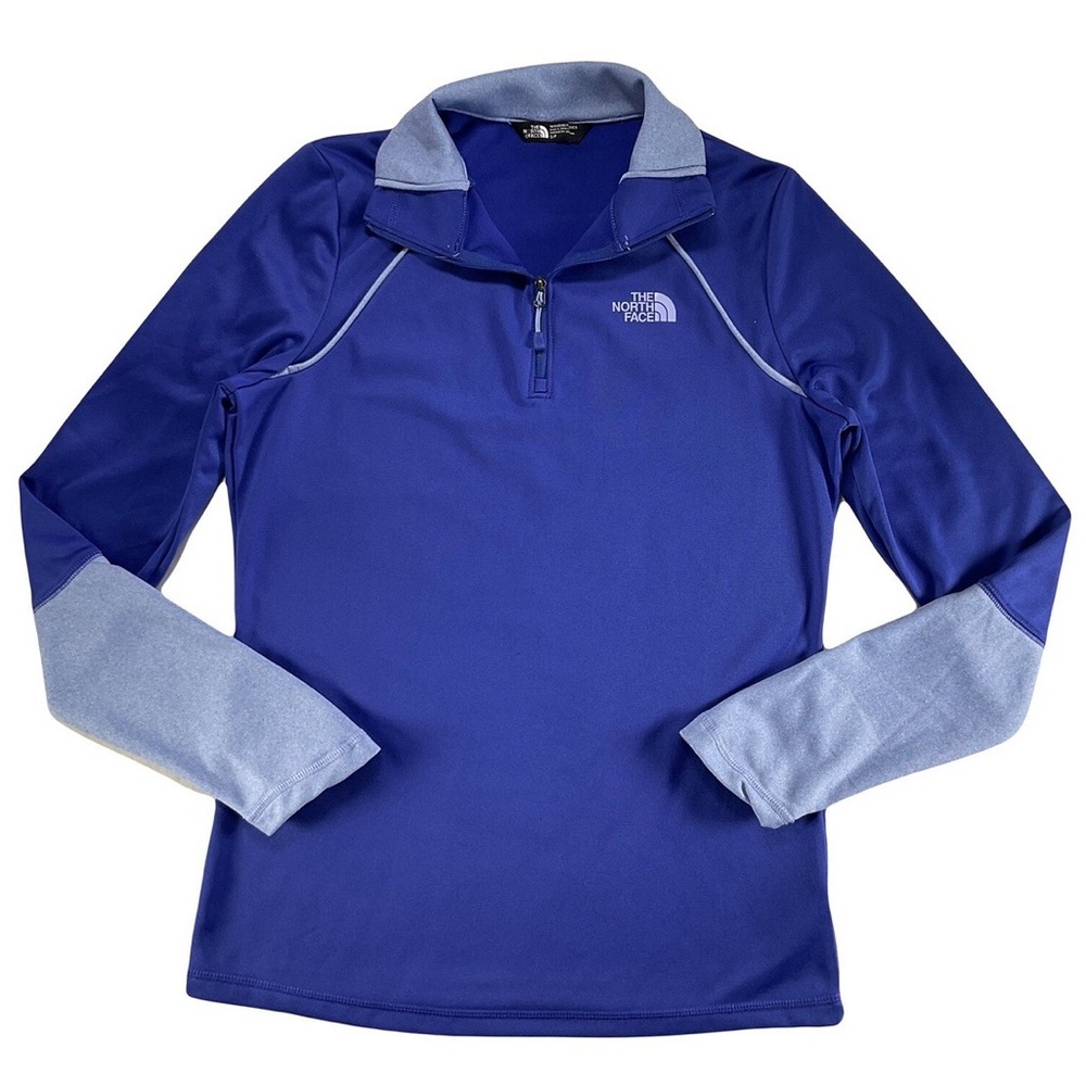 EUC The North Face Purple Quarter Zip Cinder Long Sleeve Fleece Top Size Large